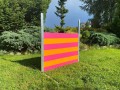 Obedience closed jump - dark pink and orange